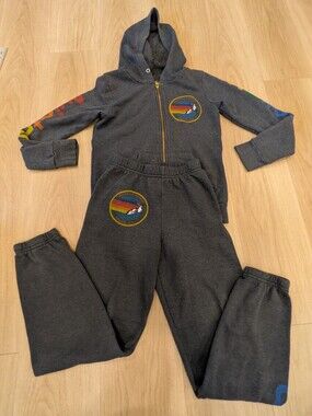 Aviator Nation Kids 10 Grey Sweatsuit